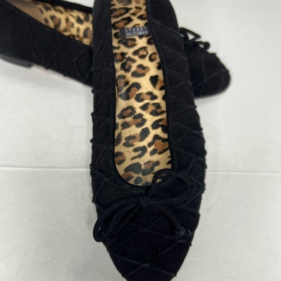 Stuart Weitzman Suede Ballet Flats with Raised Criss Cross Pattern - Picture 9 of 9